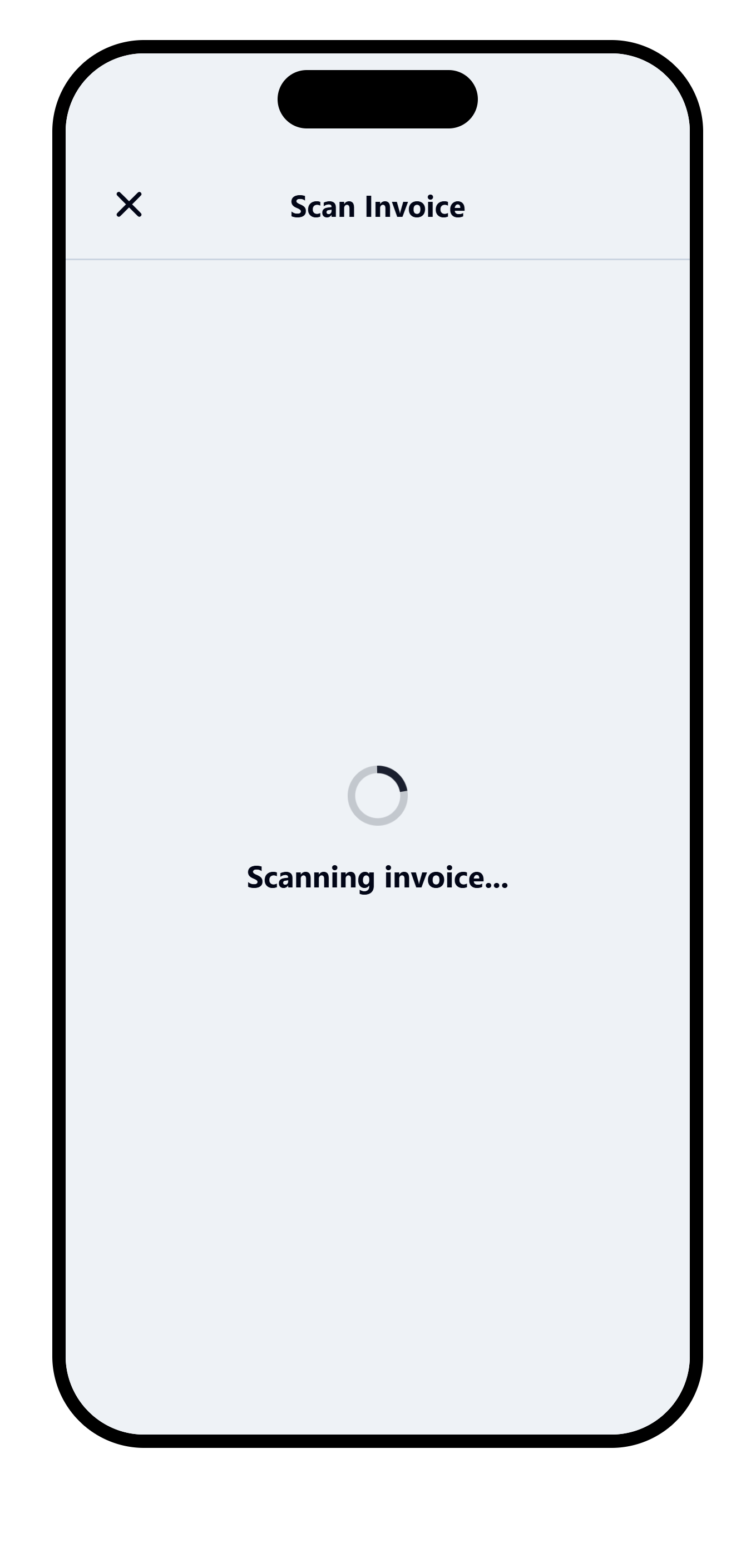VAKKA scanning status while AI extracts the receipt products.